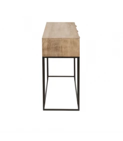 Calicosy Consoles Et Drapiers Console 3 Tiroirs Rotin Tisse Bois De Manguier Naturel -Marquee Magasin console 3 tiroirs rotin tisse bois de manguier naturel 2