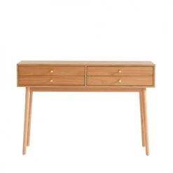Drawer Consoles Et Drapiers Console 4 Tiroirs En Bois L120cm Bois Clair