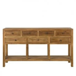 Rendez Vous Déco Consoles Et Drapiers Console 7 Tiroirs En Bois De Cèdre Recyclé