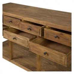 Rendez Vous Déco Consoles Et Drapiers Console 7 Tiroirs En Bois De Cèdre Recyclé -Marquee Magasin console 7 tiroirs en bois de cedre recycle 3