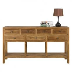 Rendez Vous Déco Consoles Et Drapiers Console 7 Tiroirs En Bois De Cèdre Recyclé -Marquee Magasin console 7 tiroirs en bois de cedre recycle 4