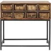 Kare Design Consoles Et Drapiers Console 8 Tiroirs En Bois Recyclé Et Acier -Marquee Magasin console 8 tiroirs en bois recycle et acier