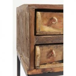 Kare Design Consoles Et Drapiers Console 8 Tiroirs En Bois Recyclé Et Acier -Marquee Magasin console 8 tiroirs en bois recycle et acier 3