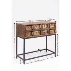 Kare Design Consoles Et Drapiers Console 8 Tiroirs En Bois Recyclé Et Acier -Marquee Magasin console 8 tiroirs en bois recycle et acier 4