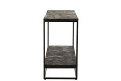 Hellin Consoles Et Drapiers Console à Double Plateau En Bois De Manguier Noir Et Métal L160 -Marquee Magasin console a double plateau en bois de manguier noir et metal l160 5