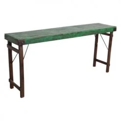 Mathi Design Consoles Et Drapiers Console Ancienne En Bois Vert