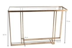 Hellin Consoles Et Drapiers Console Art Déco En Métal Et Verre -Marquee Magasin console art deco en metal et verre 2