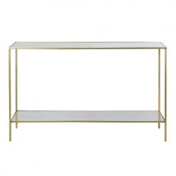 Maisons Du Monde Consoles Et Drapiers Console Avec Plateaux Miroirs Et Métal Coloris Laiton