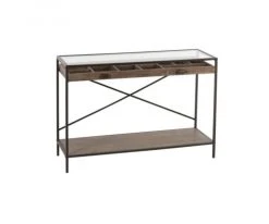 Meubles & Design Consoles Et Drapiers Console Avec Vitrine Bois Et Métal
