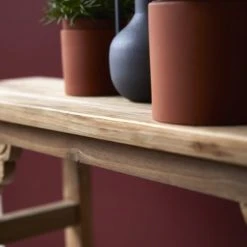 Tikamoon Consoles Et Drapiers Console Basse En Teck Massif Recyclé -Marquee Magasin console basse en teck massif recycle 1