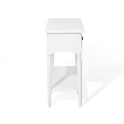Beliani Consoles Et Drapiers Console Blanche Avec 2 Tiroirs -Marquee Magasin console blanche avec 2 tiroirs 3