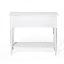 Beliani Consoles Et Drapiers Console Blanche Avec 2 Tiroirs -Marquee Magasin console blanche avec 2 tiroirs 4