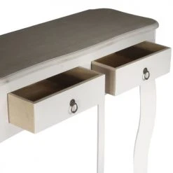 The Home Deco Factory Consoles Et Drapiers Console Bois Blanc L80cm -Marquee Magasin console bois blanc l80cm 2