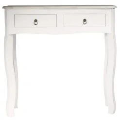 The Home Deco Factory Consoles Et Drapiers Console Bois Blanc L80cm -Marquee Magasin console bois blanc l80cm 4