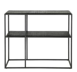 Mathi Design Consoles Et Drapiers Console Bois Et Acier Noir L90