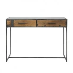 Mathi Design Consoles Et Drapiers Console Bois Et Métal L110