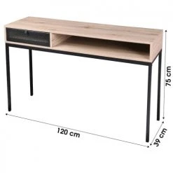 Fornord Consoles Et Drapiers Console Bois Grillage Métal Noir -Marquee Magasin console bois grillage metal noir 3