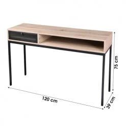 Fornord Consoles Et Drapiers Console Bois Grillage Métal Noir -Marquee Magasin console bois grillage metal noir 4
