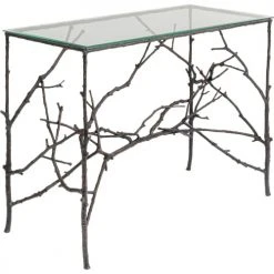 Kare Design Consoles Et Drapiers Console Branches En Verre Et Aluminium -Marquee Magasin console branches en verre et aluminium 2