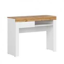 Brw Consoles Et Drapiers Console Bureau 1 Tiroir Blanc Et Naturel -Marquee Magasin console bureau 1 tiroir blanc et naturel 1