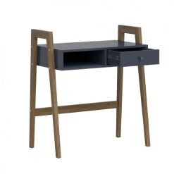 Brw Consoles Et Drapiers Console Bureau 1 Tiroir Bleue Marine Et Naturelle -Marquee Magasin console bureau 1 tiroir bleue marine et naturelle 2