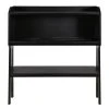 Zago Consoles Et Drapiers Console Chêne Massif 1 Niche 1 étagère 120 Cm Noire