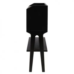 Zago Consoles Et Drapiers Console Chêne Massif 1 Niche 1 étagère 120 Cm Noire -Marquee Magasin console chene massif 1 niche 1 etagere 120 cm noire 3