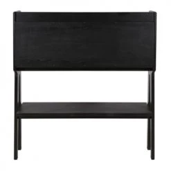 Zago Consoles Et Drapiers Console Chêne Massif 1 Niche 1 étagère 120 Cm Noire -Marquee Magasin console chene massif 1 niche 1 etagere 120 cm noire 4