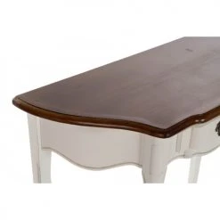 Wadiga Consoles Et Drapiers Console Classique Demi-lune En Bois Bicolore Blanc Et Bois -Marquee Magasin console classique demi lune en bois bicolore blanc et bois 5