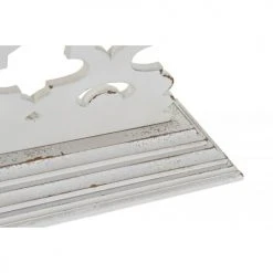 Wadiga Consoles Et Drapiers Console Classique En Bois Blanc Et Plateau Bois - 142x30x83cm -Marquee Magasin console classique en bois blanc et plateau bois 142x30x83cm 4