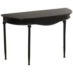 Wadiga Consoles Et Drapiers Console Classique En Métal Noir Vieilli 125x44x76cm
