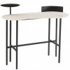 Meubles & Design Consoles Et Drapiers Console Contemporaine En Marbre Blanc Et Métal Noir