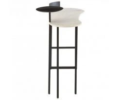 Meubles & Design Consoles Et Drapiers Console Contemporaine En Marbre Blanc Et Métal Noir -Marquee Magasin console contemporaine en marbre blanc et metal noir 2