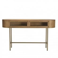 MACABANE Consoles Et Drapiers Console Couleur Naturel 2 Tiroirs