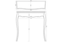 Hellin Consoles Et Drapiers Console D'entrée Baroque En Bois Blanc -Marquee Magasin console d entree baroque en bois blanc 3