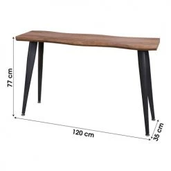 Fornord Consoles Et Drapiers Console D'entrée Bois Et Métal Noir L120cm -Marquee Magasin console d entree bois et metal noir l120cm 2