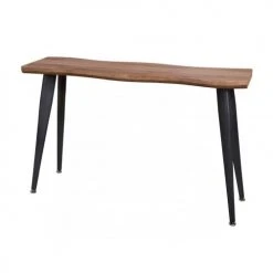 Fornord Consoles Et Drapiers Console D'entrée Bois Et Métal Noir L120cm