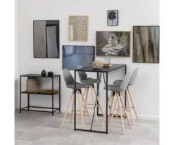 Meubles & Design Consoles Et Drapiers Console D'entrée Effet Bois Et Métal Noir -Marquee Magasin console d entree effet bois et metal noir 1