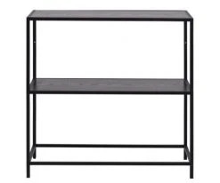 Meubles & Design Consoles Et Drapiers Console D'entrée Effet Bois Et Métal Noir