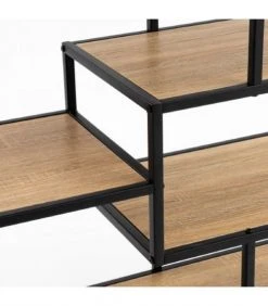 Wadiga Consoles Et Drapiers Console D'entrée En Bois Et Métal Noir 5 Plateaux -Marquee Magasin console d entree en bois et metal noir 5 plateaux 1