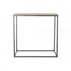 Wadiga Consoles Et Drapiers Console D'entrée En Métal Noir Et Plateau En Bois De Sapin 80x40x80cm -Marquee Magasin console d entree en metal noir et plateau en bois de sapin 80x40x80cm 2