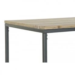 Wadiga Consoles Et Drapiers Console D'entrée En Métal Noir Et Plateau En Bois De Sapin 80x40x80cm -Marquee Magasin console d entree en metal noir et plateau en bois de sapin 80x40x80cm 3