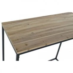 Wadiga Consoles Et Drapiers Console D'entrée En Métal Noir Et Plateau En Bois De Sapin 80x40x80cm -Marquee Magasin console d entree en metal noir et plateau en bois de sapin 80x40x80cm 4