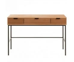 Meubles & Design Consoles Et Drapiers Console D'entrée Moderne 3 Tiroirs En Bois Et Métal