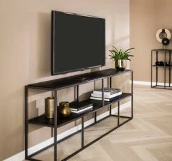 Mathi Design Consoles Et Drapiers Console De Rangement Noir L150 -Marquee Magasin console de rangement noir l150 1