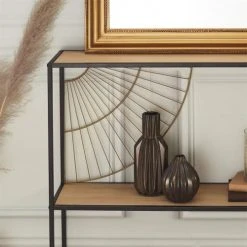 Toilinux Consoles Et Drapiers Console Déco En Fer Et Mdf Noir -Marquee Magasin console deco en fer et mdf noir 5