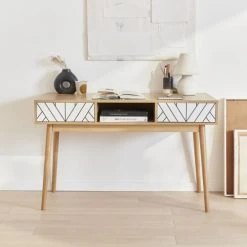 Alice's Garden Consoles Et Drapiers Console Décor Bois & Blanc -Marquee Magasin console decor bois blanc 2