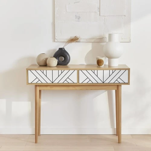 Alice's Garden Consoles Et Drapiers Console Décor Bois Et Blanc 4 Alice's Garden Consoles Et Drapiers Console Décor Bois Et Blanc – Image 2