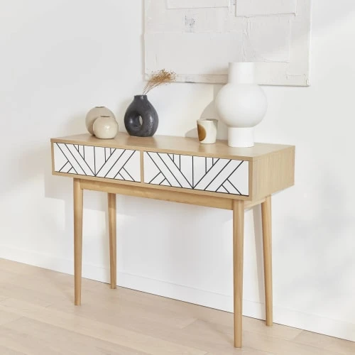 Alice's Garden Consoles Et Drapiers Console Décor Bois Et Blanc 5 Alice's Garden Consoles Et Drapiers Console Décor Bois Et Blanc – Image 3