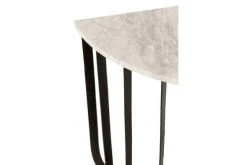 Hellin Consoles Et Drapiers Console Demi-lune En Marbre Et Métal -Marquee Magasin console demi lune en marbre et metal 3
